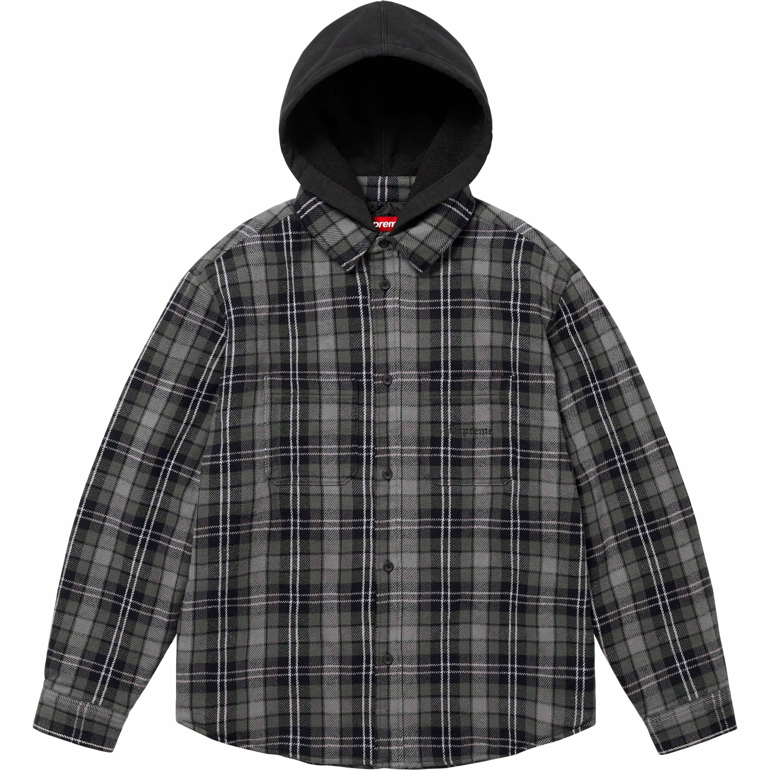 Tartan Flannel Hooded Shirt view 4